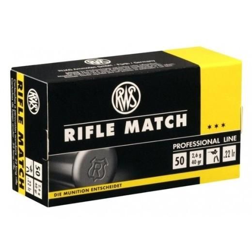 CARTOUCHES 22LR RWS RIFLE MATCH