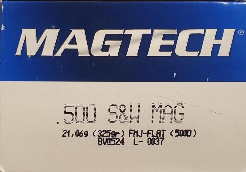 CARTOUCHES 500 S&W MAG 325GR MAGTECH