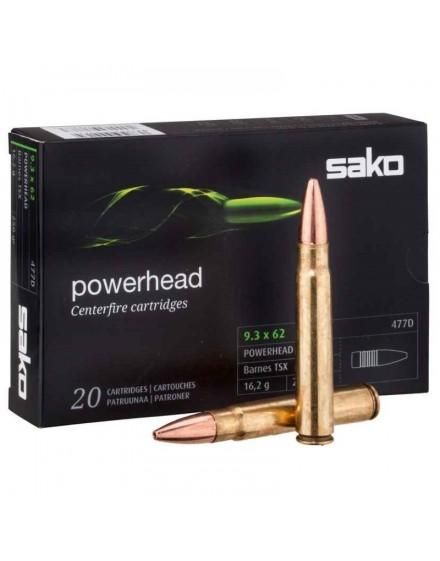 CARTOUCHES 9.3X62 POWERHEAD 250GR SAKO