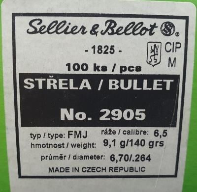 OGIVES 270/6.5 140GR FMJ SELLIER BELLOT