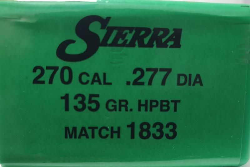 OGIVES 270 HPBT 135GR SIERRA X100