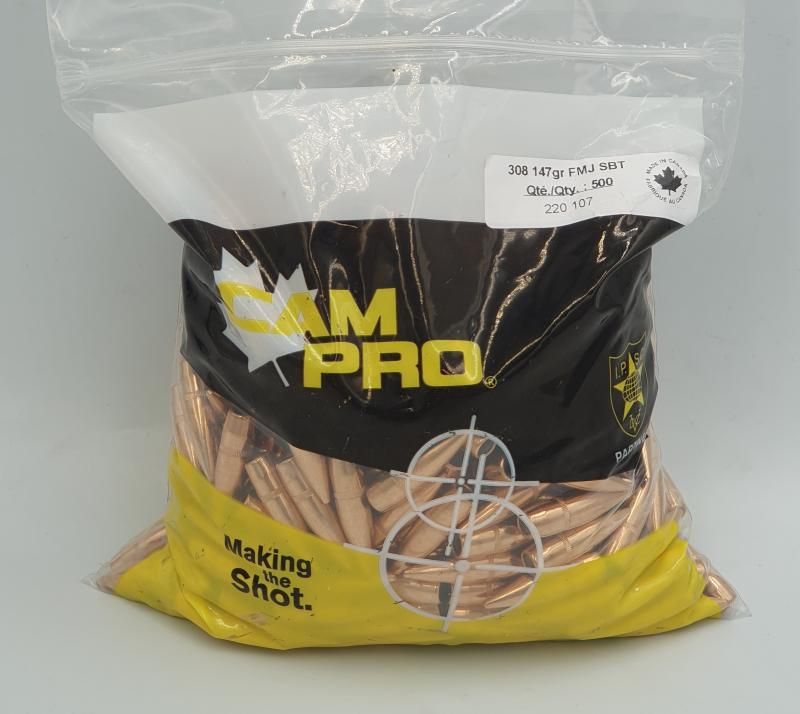 OGIVES 308 FMJ 147 GR CAMPRO X500