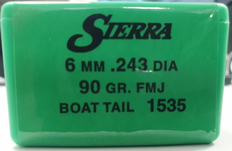 OGIVES 6MM 243 DIA 90GR FMJ X100