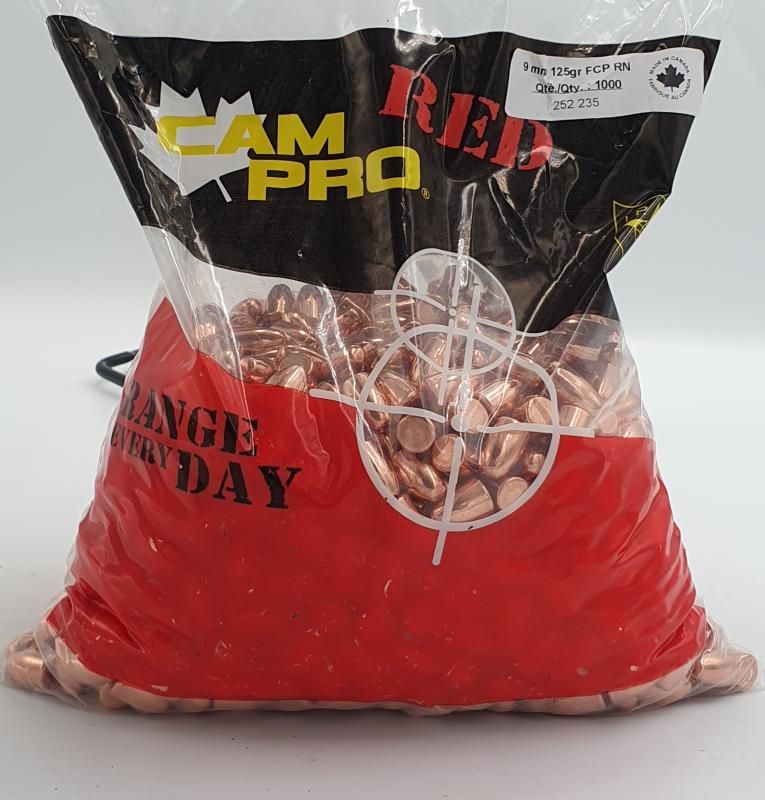 OGIVES 9MM CAMPRO 125GR X 1000 RED